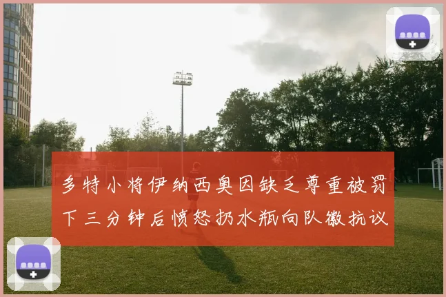 多特小将伊纳西奥因缺乏尊重被罚下三分钟后愤怒扔水瓶向队徽抗议